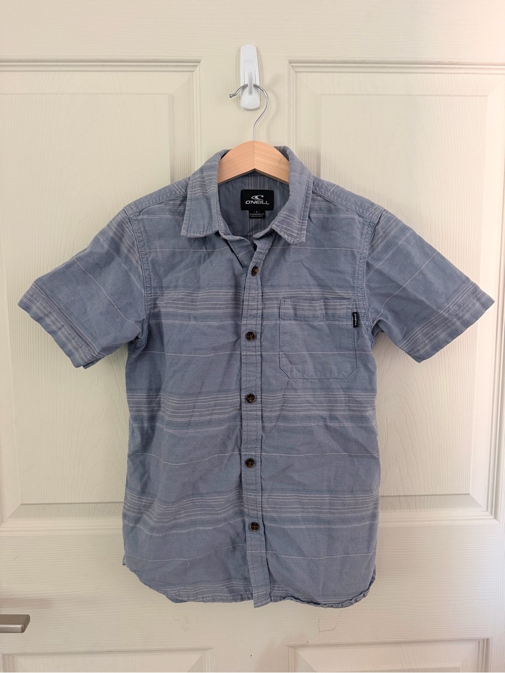 O'Neill Boy’s Short Sleeve Button-Up Shirt - Light Blue